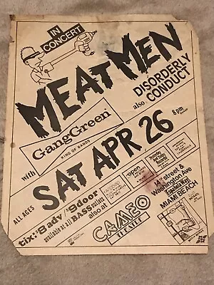 Buy Meatmen, GangGreen, 1986, Original Flyer And Merch Sheet. • 6.31£