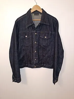 Buy DKNY Jeans Mens Dark Blue Denim Jacket Medium • 25£