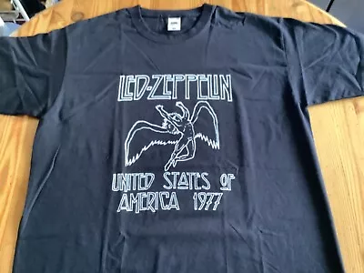 Buy LED ZEPPELIN T-Shirt - USA 1977 Size Medium Rock Metal Blues Jimmy Page & Plant • 13.99£