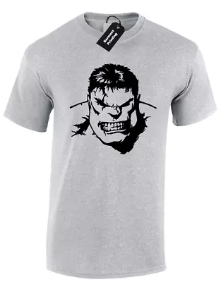 Buy Hulk Face Mens T Shirt Cool Avenger Fan Design Thor Top Gym Training S - 5xl • 8.99£