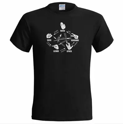 Buy Rock Paper Lizard Adults T-Shirt Tee Top Sizes S-XXL Big Bang Theory  • 8.99£