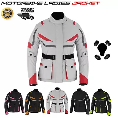Buy Ladies Motorbike Jacket Waterproof Women Motorcycle Textile Jacket Biker Armours • 47.99£