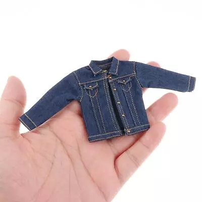 Buy 1/12 Male Denim Jacket Handmade Doll Clothes For 6in Action Figures Dress Up • 18.95£