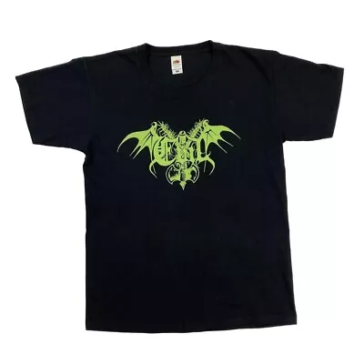 Buy EVIL Graphic Spellout Pagan Black Heavy Metal Band T-Shirt Medium • 15£