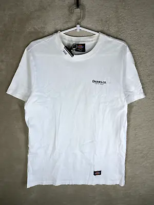 Buy Dickies Casual T-Shirts Top Size L Womens White Logo Short Sleeve • 18.33£
