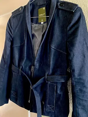 Buy G-Star Raw Cargo Line Women Denim Style Zip Jacket Coat Fitted Belt Med RRP250 • 66.90£