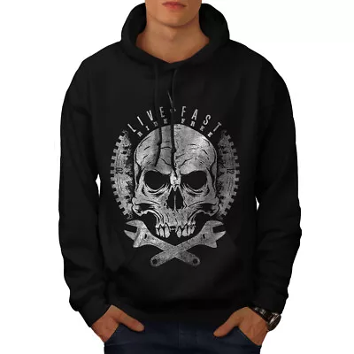 Buy Wellcoda Skull Head Ride Biker Mens Hoodie, Motor Casual Hooded Sweatshirt • 25.99£