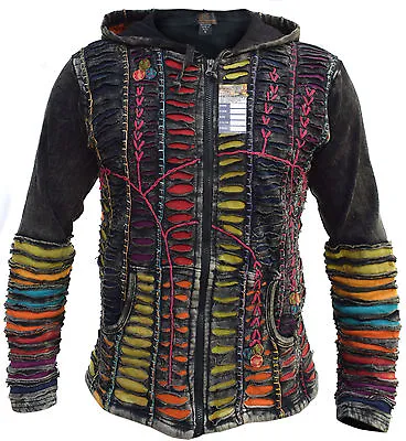 Buy Funky Jacket Psychedelic Gothic Cotton Light Embroidery Men's Elf Pointed Hoodie • 39.99£