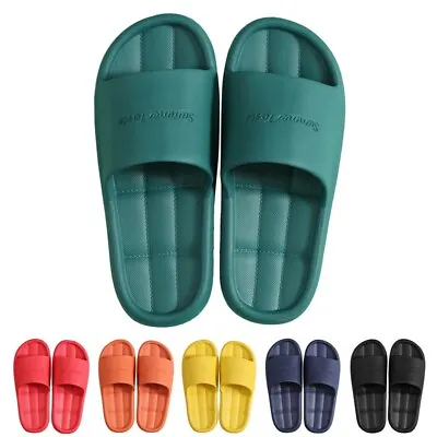 Buy Womens Mens Slippers For Bath Shower Non-Slip Bathroom Soft  Sandals Home Shoes. • 5.79£