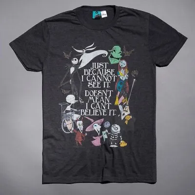 Buy Official Disney The Nightmare Before Christmas Quote Dark Heather T-Shirt • 19.99£