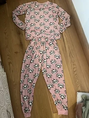 Buy Pink Disney Cat Fleece Pyjamas Womens Size Small • 3£