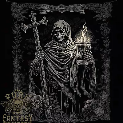 Buy Gothic Grim Reaper Goth Heavy Metal Skull 9 Mens T-Shirt 100% Cotton • 10.75£