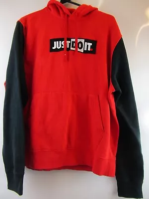 Buy Nike Just Do It Red And Black Hoodie/Sweatshirt/Sports Top Men's Medium • 17£