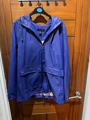 Buy New Look Royal Blue/Faux Leather/PU/Hooded/Zip/Pockets Jacket Size 8-Festival • 5£