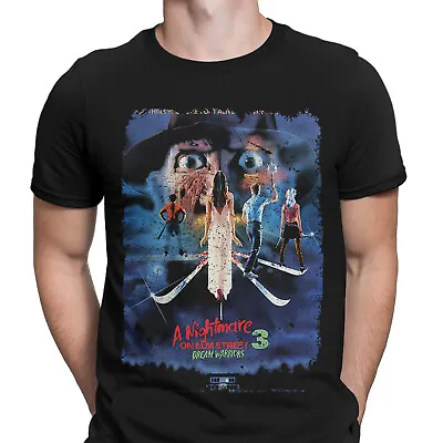 Buy Halloween Nightmare On Elm Street 3 Dream Warriors Movie Poster Mens T Shirts#HD • 6.99£