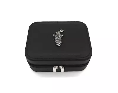 Buy White Rabbit Black Travel Jewellery Box Storage Case Alice In Wonderland Gift • 21.99£