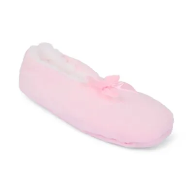 Buy Ladies Slippers Womens Girls Ballerina Fleece Lined Cosy Cozy Socks Warm NEW • 5.95£