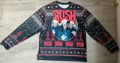Buy Rush Rock Band 3D Full Print Christmas Ugly Sweater Lightweight Sweatshirt • 29.10£