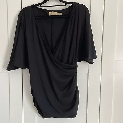 Buy Ladies Mia Suri Black Wrap Style Top 12-14 • 4£