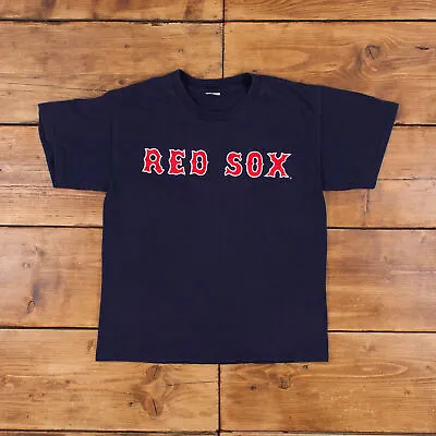 Buy Vintage MLB T Shirt Medium Boston Red Sox Baseball Y2K Blue Tee • 19.43£