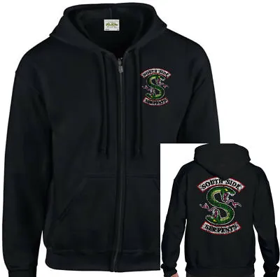 Buy Southside Serpents Mens Funny Riverdale TV Show Distressed Zoodie Zip Up Hoodie • 26.99£