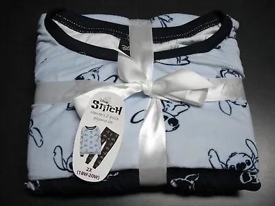 Buy NEW Disney Stitch Plush Sleepwear Pajama Pant Pj Set Top Women's 2XL 18w-20w • 22.20£