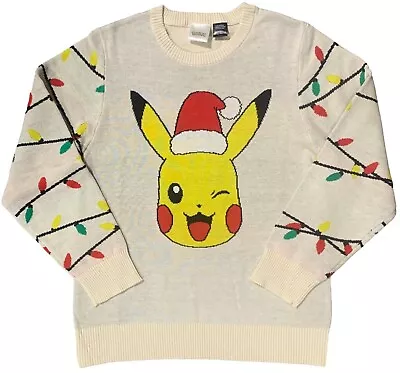 Buy Pokémon ☆ Boys' Pikachu Holiday Lights Sweater ☆ Sizes XS-2XL • 19.65£