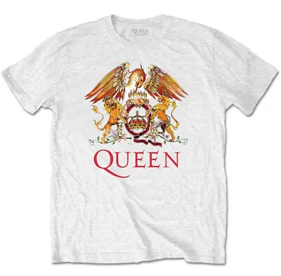 Buy Queen Classic Crest White T-Shirt OFFICIAL • 14.99£