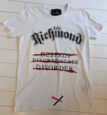 Buy JOHN RICHMOND T-Shirt Size MED SLIM FITTING - CUSTOMISED Paul McNeil DESTROY • 69.50£