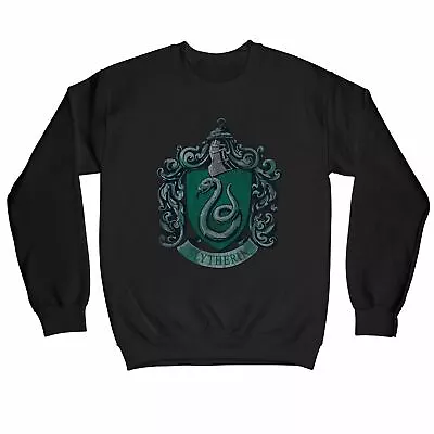 Buy Harry Potter Distressed Slytherin Crest Children's Unisex Black Sweatshirt • 20£