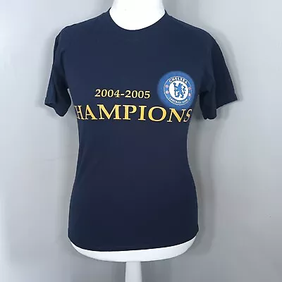 Buy Chelsea FC 2004-2005 Champions T Shirt Dark Blue Size S • 4.99£