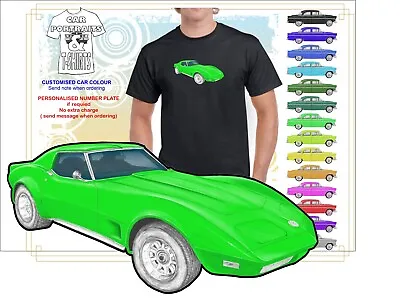 Buy Classic 1975 Corvette Stingray Illustrated T-shirt Muscle Retro Sports Car    • 27.47£