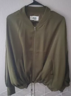 Buy Jack By BB Dakota Bomber Jacket Green Womens Size L • 15.16£