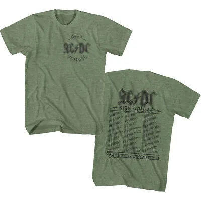 Buy ACDC 76 High Voltage European Tour Double Sided Men's T Shirt Rock Music Merch • 43.22£