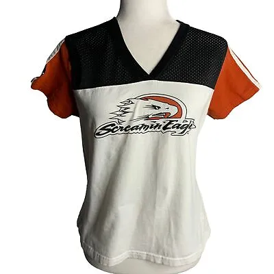 Buy Harley Davidson Evel Knievel T Shirt M White Screamin Eagle V Neck Short Sleeves • 30.31£