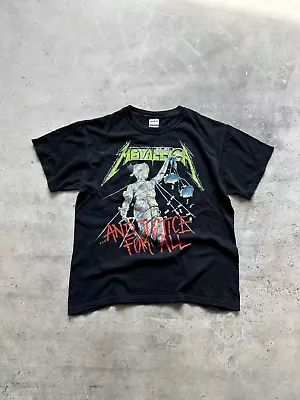 Buy 1994 Metallica And Justice For All Vintage Band Rock Tee Shirt Men's Size M • 95.99£