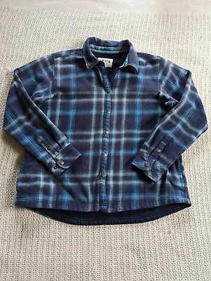 Buy Orvis Blue Plaid Fleece Lined Snap Button Flannel Shirt Shacket Women’s XL • 24.32£