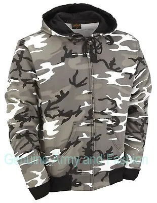 Buy Mens Army Military Urban Camo Zip Hoodie Hooded Skate Punk Jacket  XS-XXXL • 16.49£