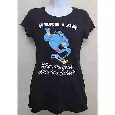 Buy Disney Black Genie Here I Am What Are Your Other Two Wishes? Graphic Shirt 7 9  • 20.47£