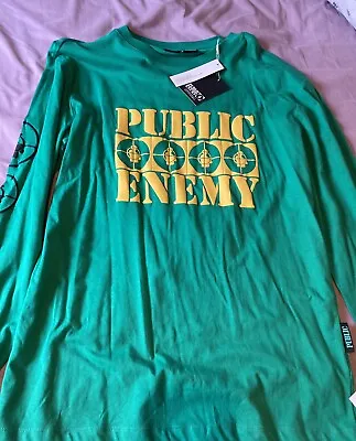 Buy PUBLIC ENEMY OFFICIAL Long Sleeve T-shirt Ltd Edition Size M  Pit To Pit 22”x28” • 29.99£