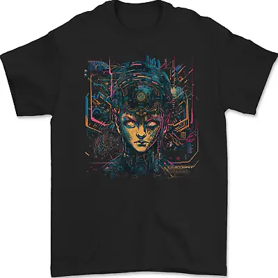 Buy Futuristic Cyberpunk Girl Crypto Alien, Mens T-Shirt 100% Cotton • 7.99£