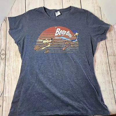 Buy Looney Tunes Wile E. Coyote & Road Runner Beep Beep Chase T-Shirt Size Large • 19.28£