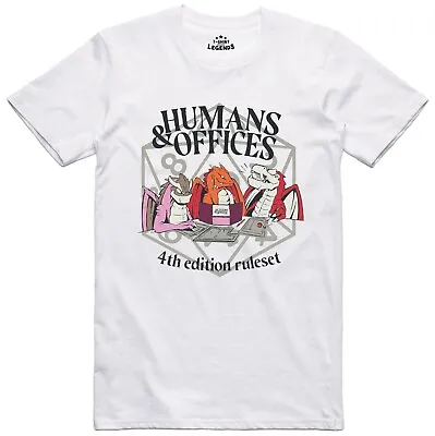 Buy Funny Mens T Shirt Role Playing Game Design Humans & Offices RPG Tee • 11.99£