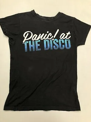 Buy Panic At The Disco P!ATD Band Logo Women's Size M Medium Black T Shirt Merch Tee • 13.49£