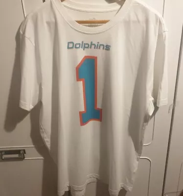 Buy Nfl Miami Dolphins Xl Tagovailoa # 1 White T Shirt Official • 8£