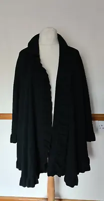 Buy Rutherford Knitwear Hawick Pure Wool Heavy Black Cape One Size Comes Up XL • 12.99£