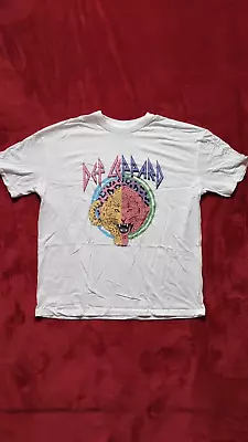 Buy Def Leppard Rock T Shirt White Unisex Mens Ladies Official Licensed Product • 12.99£