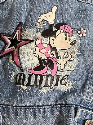 Buy Walt Disney World Minnie Mouse Blue Jean Jacket Denim Girls Youth (7/8) Coat • 11.70£