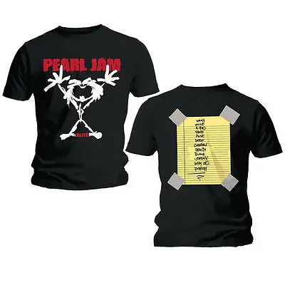 Buy Pearl Jam T Shirt Stickman Official Black Mens Tee NEW Grunge Classic Rock • 16.94£