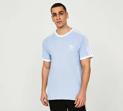 Buy Adidas Men's T-Shirt Original Short Sleeve 3 Stripe Essential California Tee • 12.50£